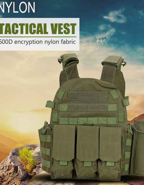 Load image into Gallery viewer, Camouflage Plate Carrier Vest Multi-Functional Paintball Airsoft Vest Adjustable Men Women Combat Equipment for Outdoor Cycling
