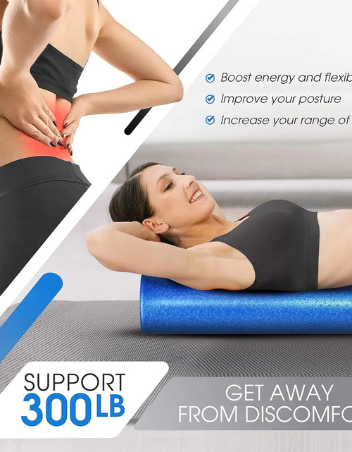 Load image into Gallery viewer, 36Inch Exercise Foam Roller EPP Blue
