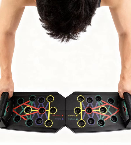 Portable Foldable Push-Up Board Set with Handles Multifunctional Fitness Equipment for Chest Abdomen Arms Back Training
