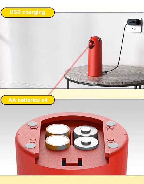 Load image into Gallery viewer, Automatic Cat Laser Toys Interactive Smart Teasing 360 Irregular Rotation Cat Exercise Sports Handheld Electronic Cat Toys
