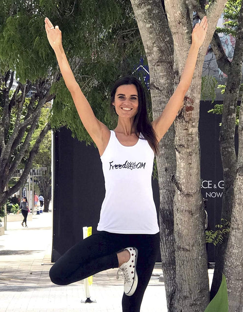 Load image into Gallery viewer, Organic Cotton Yoga Workout Tank Top Moon Phases Shirts Tops Tees Tanks for Women
